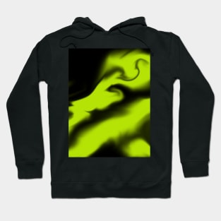 Abstract 3 - Black and Lime Green Hoodie